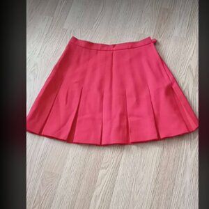 Vintage 70s 80s Pleated Red Mini Skirt